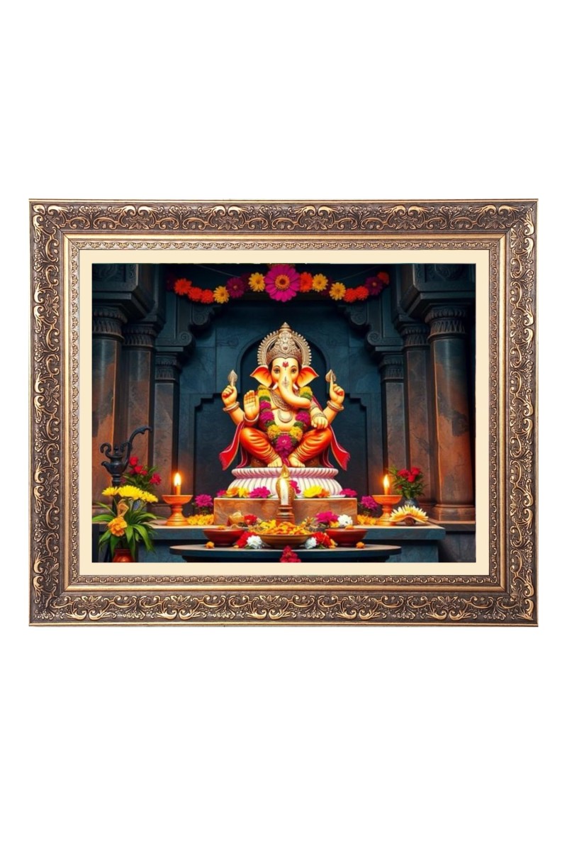 Ganesha Big Photo Frame - 18x22 Inches for Home,Temple & Office Decoration