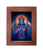 Lord Krishna Photo Frame 19X23 Inch Religious Wall & Table Decor Frame | Lord Krishna Spiritual Photo Frame For Home, Temple & Office | Decorative Hindu God & Goddess Frame (Pack Of 1) (F18029)