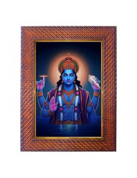 Lord Krishna Photo Frame Religious Wall & Table Decor Frame | Lord Krishna Spiritual Photo Frame For Home, Temple & Office | Decorative Hindu God & Goddess Frame (Pack Of 1) (F18009)