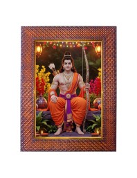 Lord Krishna Photo Frame Religious Wall & Table Decor Frame | Lord Krishna Spiritual Photo Frame For Home, Temple & Office | Decorative Hindu God & Goddess Frame (Pack Of 1) (F17983)