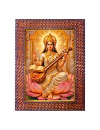 Lord Ganesha Photo Frame 21X25 Inch Religious Wall & Table Decor Frame | Lord Ganesha Spiritual Photo Frame For Home, Temple & Office | Decorative Hindu God & Goddess Frame (Pack Of 1) (F18015)
