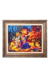 Divine couple radha krishna Big Photo Frame - 18x22 Inches for Home,Temple & Office Decoration