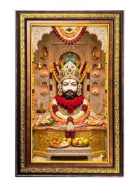 KhatuShyam Digital Golden Balck Color Photo Frame | Hindu Religious Wall Decor | 10x16 Inches - Inspirational Wall Art For Office, Home Decor - Ideal Spiritual Gift (F16679)