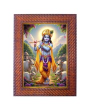 Lord Ganesha Photo Frame 17X21 Inch Religious Wall & Table Decor Frame | Lord Ganesha Spiritual Photo Frame For Home, Temple & Office | Decorative Hindu God & Goddess Frame (Pack Of 1) (F18047)