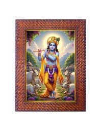 Lord Ganesha Photo Frame Religious Wall & Table Decor Frame | Lord Ganesha Spiritual Photo Frame For Home, Temple & Office | Decorative Hindu God & Goddess Frame (Pack Of 1) (F18047)