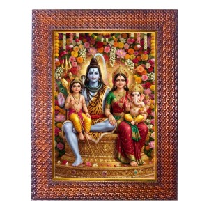 Lord Shiva Photo Frame 21X25 Inch Religious Wall & Table Decor Frame | Lord Shiva Spiritual Photo Frame For Home, Temple & Office | Decorative Hindu God & Goddess Frame (Pack Of 1) (F18044)