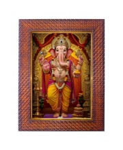 Lord Krishna Photo Frame 19X23 Inch Religious Wall & Table Decor Frame | Lord Krishna Spiritual Photo Frame For Home, Temple & Office | Decorative Hindu God & Goddess Frame (Pack Of 1) (F18040)