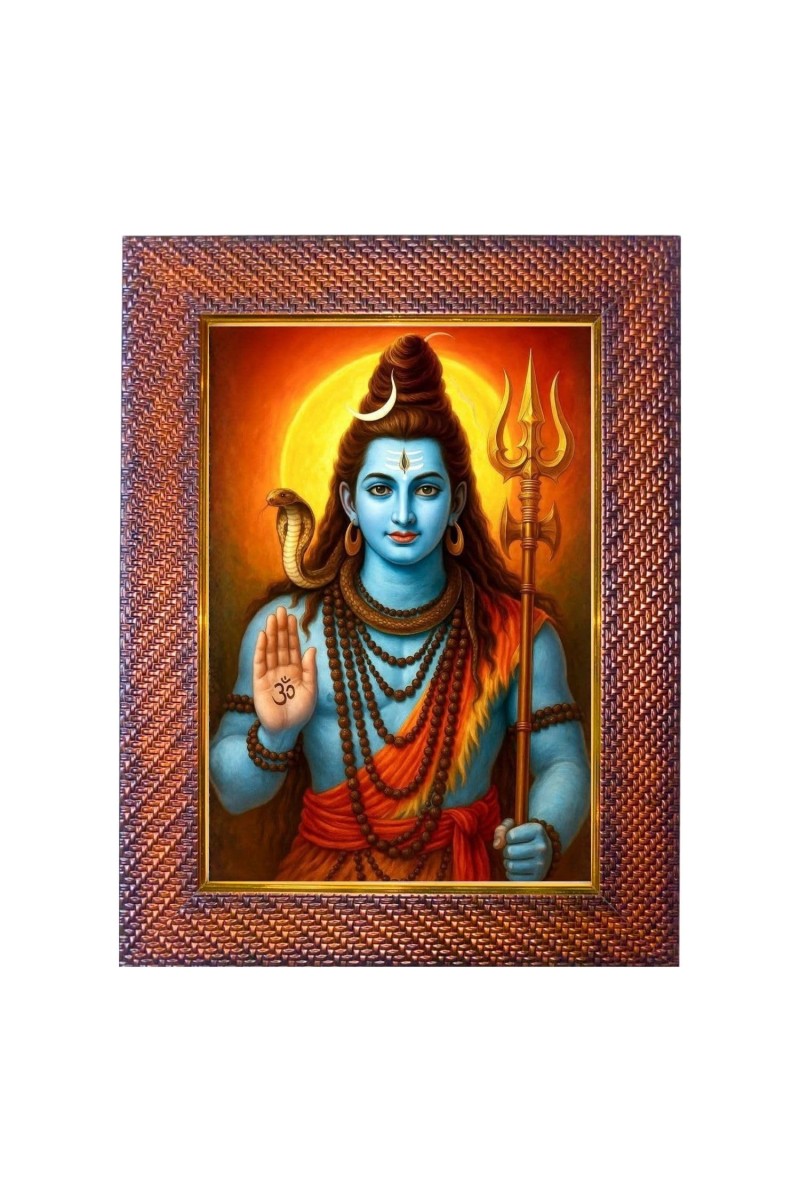 Lord Krishna Photo Frame Religious Wall & Table Decor Frame | Lord Krishna Spiritual Photo Frame For Home, Temple & Office | Decorative Hindu God & Goddess Frame (Pack Of 1) (F18051)