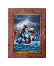 Lord Shiva Photo Frame 21X25 Inch Religious Wall & Table Decor Frame | Lord Shiva Spiritual Photo Frame For Home, Temple & Office | Decorative Hindu God & Goddess Frame (Pack Of 1) (F17977)