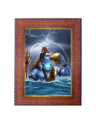 Lord Shiva Photo Frame 21X25 Inch Religious Wall & Table Decor Frame | Lord Shiva Spiritual Photo Frame For Home, Temple & Office | Decorative Hindu God & Goddess Frame (Pack Of 1) (F17977)