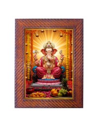 Mata Saraswati Photo Frame 17X21 Inch Religious Wall & Table Decor Frame | Mata Saraswati Spiritual Photo Frame For Home, Temple & Office (F17987X17X21)