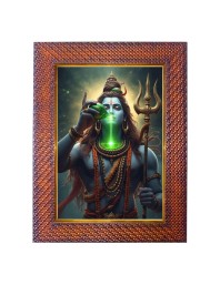 Lord Krishna Photo Frame 21X25 Inch Religious Wall & Table Decor Frame | Lord Krishna Spiritual Photo Frame For Home, Temple & Office | Decorative Hindu God & Goddess Frame (Pack Of 1) (F17979)