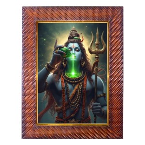 Lord Krishna Photo Frame 21X25 Inch Religious Wall & Table Decor Frame | Lord Krishna Spiritual Photo Frame For Home, Temple & Office | Decorative Hindu God & Goddess Frame (Pack Of 1) (F17979)