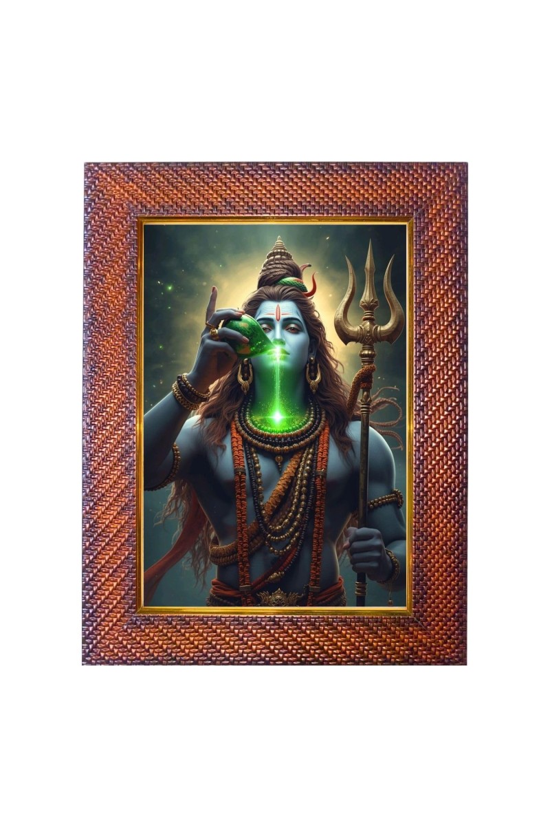 Lord Krishna Photo Frame Religious Wall & Table Decor Frame | Lord Krishna Spiritual Photo Frame For Home, Temple & Office | Decorative Hindu God & Goddess Frame (Pack Of 1) (F17979)