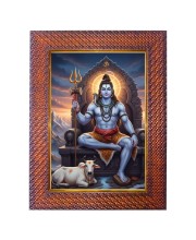 Lord Vishnu Photo Frame 21X25 Inch Religious Wall & Table Decor Frame | Lord Vishnu Spiritual Photo Frame For Home, Temple & Office | Decorative Hindu God & Goddess Frame (Pack Of 1) (F17975)