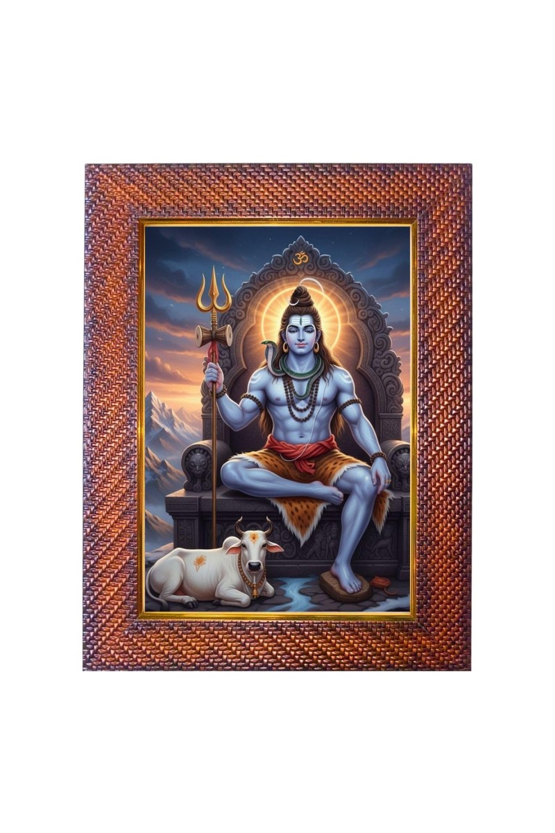 Lord Vishnu Photo Frame Religious Wall & Table Decor Frame | Lord Vishnu Spiritual Photo Frame For Home, Temple & Office | Decorative Hindu God & Goddess Frame (Pack Of 1) (F17975)
