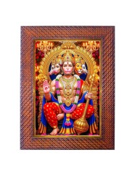 Lord Hanuman Photo Frame 19X23 Inch Religious Wall & Table Decor Frame | Lord Hanuman Spiritual Photo Frame For Home, Temple & Office | Decorative Hindu God & Goddess Frame (Pack Of 1) (F17992)