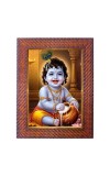 Lord Krishna Photo Frame Religious Wall & Table Decor Frame | Lord Krishna Spiritual Photo Frame For Home, Temple & Office | Decorative Hindu God & Goddess Frame (Pack Of 1) (F17981)