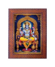 Lord Vishnu Photo Frame 19X23 Inch Religious Wall & Table Decor Frame | Lord Vishnu Spiritual Photo Frame For Home, Temple & Office | Decorative Hindu God & Goddess Frame (Pack Of 1) (F18025)