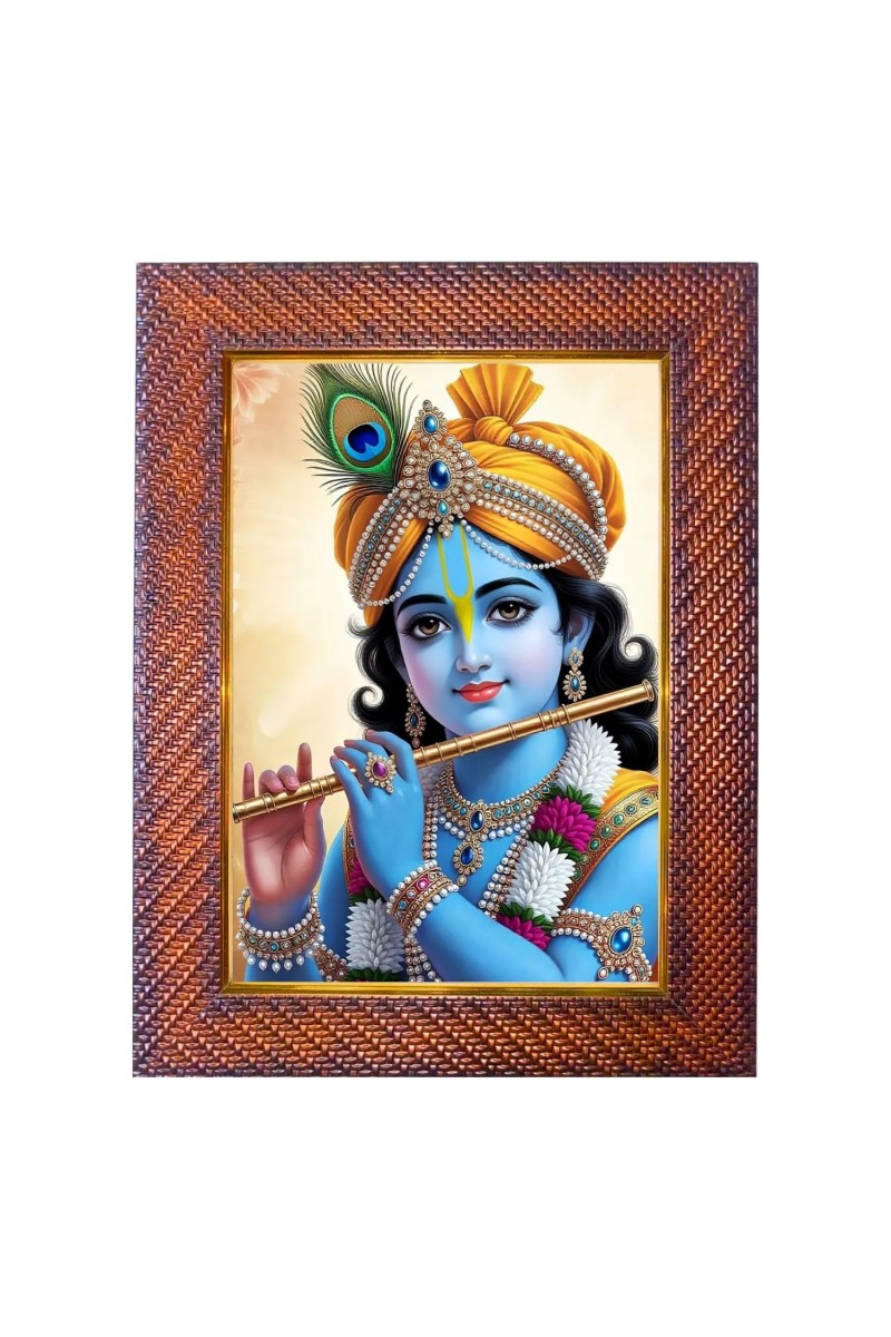 Lord Ram Maa Sita Photo Frame Religious Wall & Table Decor Frame | Lord Ram Maa Sita Spiritual Photo Frame For Home, Temple & Office | Decorative Hindu God & Goddess Frame (Pack Of 1) (