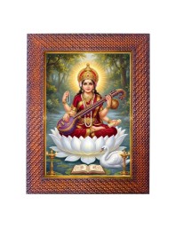 Lord Vishnu Photo Frame 21X25 Inch Religious Wall & Table Decor Frame | Lord Vishnu Spiritual Photo Frame For Home, Temple & Office | Decorative Hindu God & Goddess Frame (Pack Of 1) (F18059)