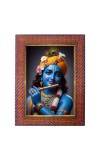 Lord Krishna Photo Frame Religious Wall & Table Decor Frame | Lord Krishna Spiritual Photo Frame For Home, Temple & Office | Decorative Hindu God & Goddess Frame (Pack Of 1) (F18049)