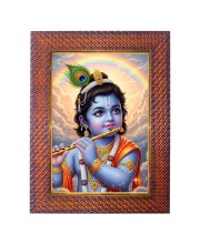 Lord Hanuman Photo Frame Religious Wall & Table Decor Frame | Lord Hanuman Spiritual Photo Frame For Home, Temple & Office | Decorative Hindu God & Goddess Frame (Pack Of 1) (F18061)