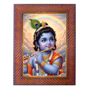 Lord Hanuman Photo Frame 21X25 Inch Religious Wall & Table Decor Frame | Lord Hanuman Spiritual Photo Frame For Home, Temple & Office | Decorative Hindu God & Goddess Frame (Pack Of 1) (F18061)