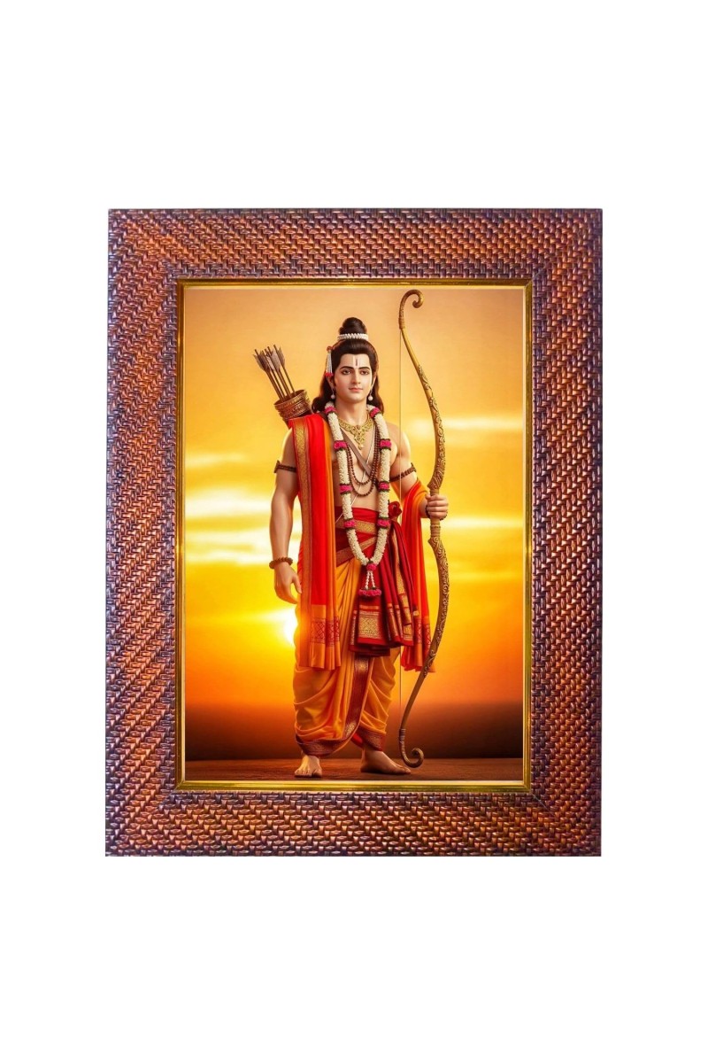 Lord Hanuman Photo Frame Religious Wall & Table Decor Frame | Lord Hanuman Spiritual Photo Frame For Home, Temple & Office | Decorative Hindu God & Goddess Frame (Pack Of 1) (F17991)