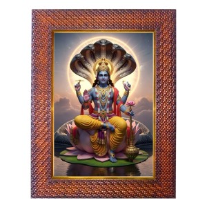 Lord Ganesha Photo Frame 13X17 Inch Religious Wall & Table Decor Frame | Lord Ganesha Spiritual Photo Frame For Home, Temple & Office | Decorative Hindu God & Goddess Frame (Pack Of 1) (F17995)