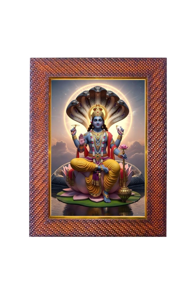 Lord Ganesha Photo Frame 13X17 Inch Religious Wall & Table Decor Frame | Lord Ganesha Spiritual Photo Frame For Home, Temple & Office | Decorative Hindu God & Goddess Frame (Pack Of 1) (F17995)