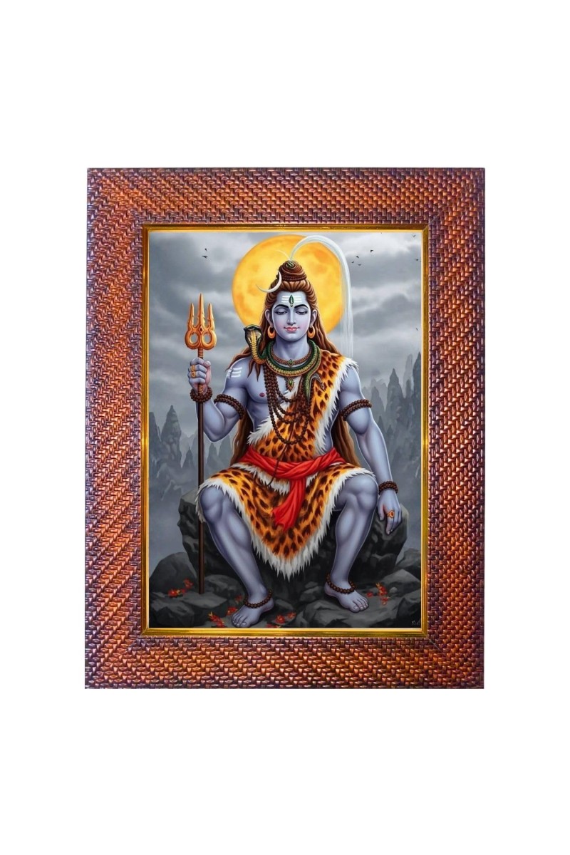 Lord Vishnu Photo Frame Religious Wall & Table Decor Frame | Lord Vishnu Spiritual Photo Frame For Home, Temple & Office | Decorative Hindu God & Goddess Frame (Pack Of 1) (F18005)