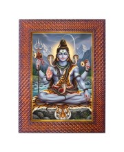 Lord Vishnu Photo Frame 19X23 Inch Religious Wall & Table Decor Frame | Lord Vishnu Spiritual Photo Frame For Home, Temple & Office | Decorative Hindu God & Goddess Frame (Pack Of 1) (F18062)