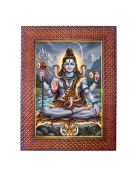 Lord Vishnu Photo Frame 13X17 Inch Religious Wall & Table Decor Frame | Lord Vishnu Spiritual Photo Frame For Home, Temple & Office | Decorative Hindu God & Goddess Frame (Pack Of 1) (F18062)