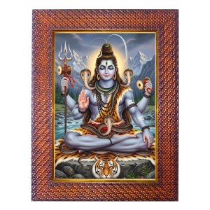 Lord Vishnu Photo Frame 13X17 Inch Religious Wall & Table Decor Frame | Lord Vishnu Spiritual Photo Frame For Home, Temple & Office | Decorative Hindu God & Goddess Frame (Pack Of 1) (F18062)