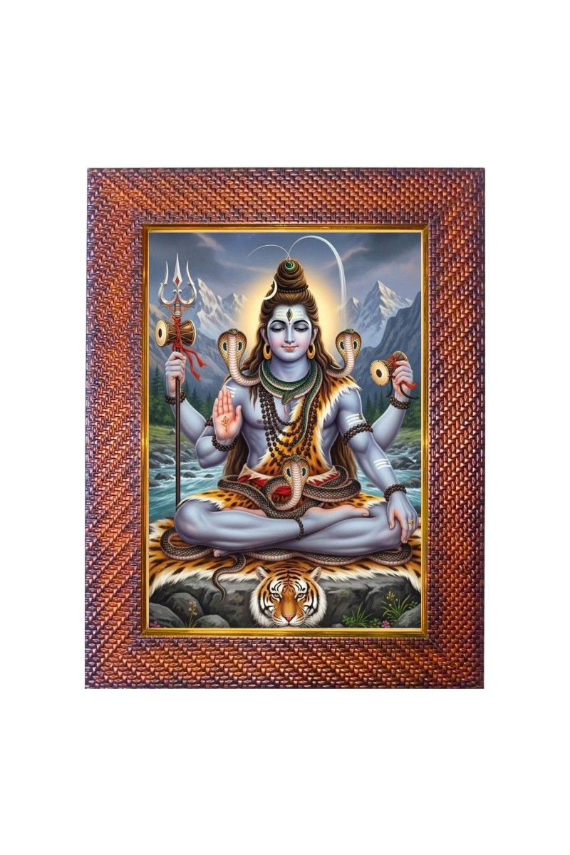 Lord Vishnu Photo Frame Religious Wall & Table Decor Frame | Lord Vishnu Spiritual Photo Frame For Home, Temple & Office | Decorative Hindu God & Goddess Frame (Pack Of 1) (F18062)