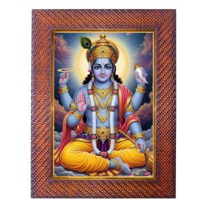 Lord Ganesha Photo Frame Religious Wall & Table Decor Frame | Lord Ganesha Spiritual Photo Frame For Home, Temple & Office | Decorative Hindu God & Goddess Frame (Pack Of 1) (F17982)