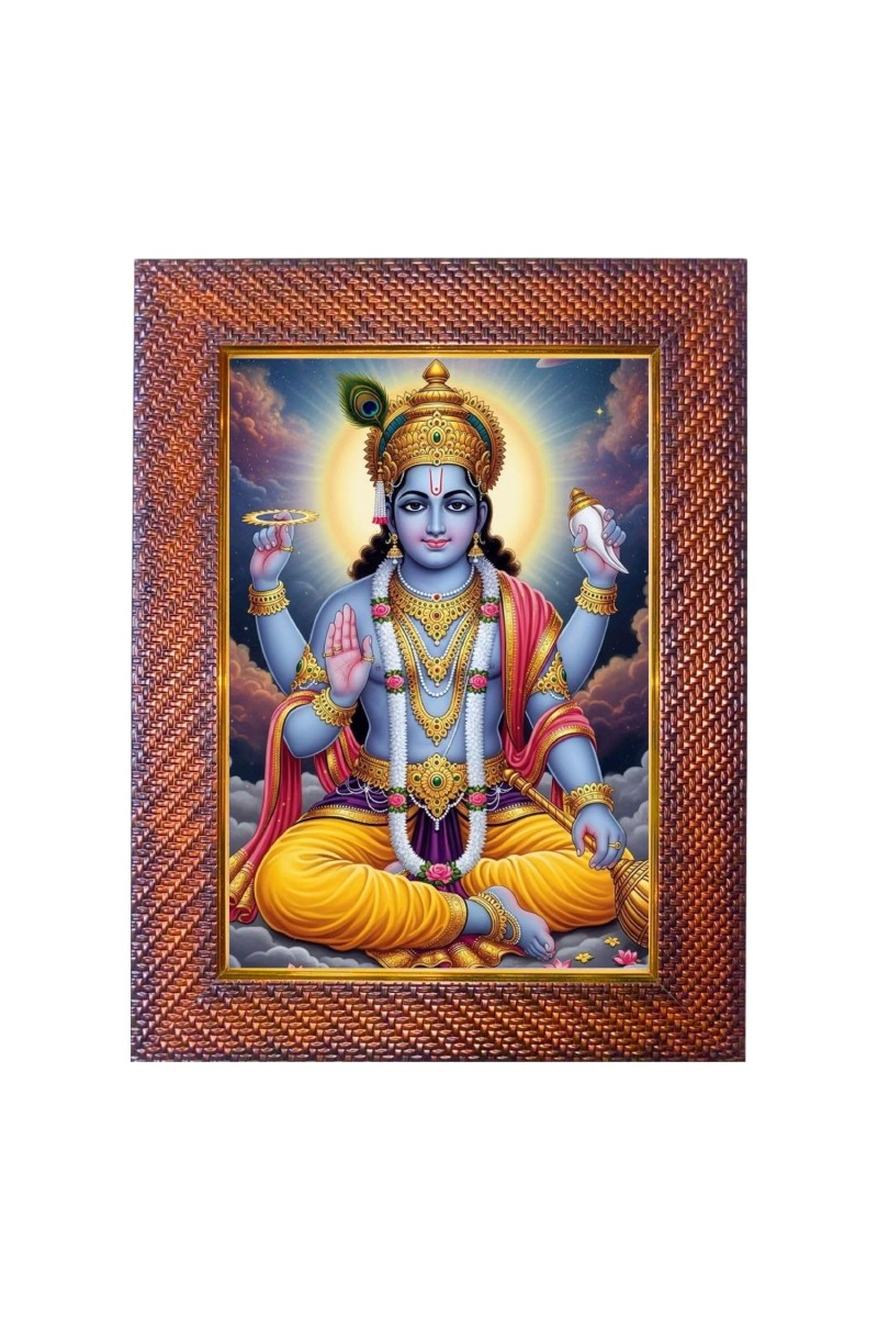 Lord Ganesha Photo Frame 13X17 Inch Religious Wall & Table Decor Frame | Lord Ganesha Spiritual Photo Frame For Home, Temple & Office | Decorative Hindu God & Goddess Frame (Pack Of 1) (F17982)