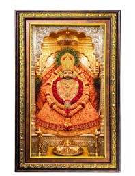 KhatuShyam Digital Golden Balck Color Photo Frame | Hindu Religious Wall Decor | 10x16 Inches - Inspirational Wall Art For Office, Home Decor - Ideal Spiritual Gift (F16683)