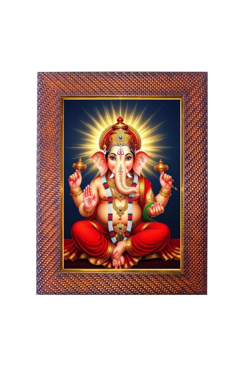 Lord Vishnu Photo Frame Religious Wall & Table Decor Frame | Lord Vishnu Spiritual Photo Frame For Home, Temple & Office | Decorative Hindu God & Goddess Frame (Pack Of 1) (F18022)