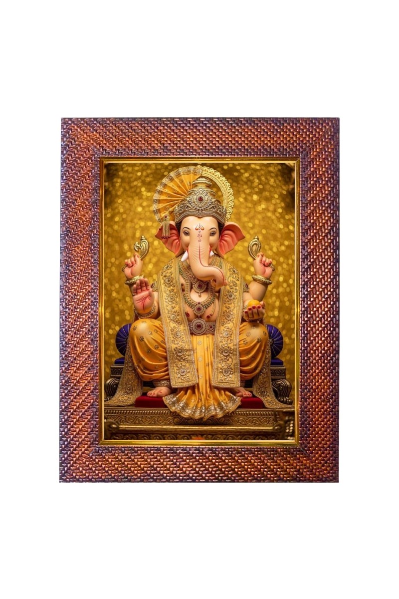Lord Vishnu Photo Frame Religious Wall & Table Decor Frame | Lord Vishnu Spiritual Photo Frame For Home, Temple & Office | Decorative Hindu God & Goddess Frame (Pack Of 1) (F17989)