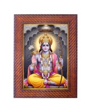 Lord Krishna Photo Frame 19X23 Inch Religious Wall & Table Decor Frame | Lord Krishna Spiritual Photo Frame For Home, Temple & Office | Decorative Hindu God & Goddess Frame (Pack Of 1) (F18057)