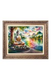 Lord buddha Big Photo Frame - 18x22 Inches for Home,Temple & Office Decoration