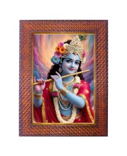 Lord Vishnu Photo Frame 21X25 Inch Religious Wall & Table Decor Frame | Lord Vishnu Spiritual Photo Frame For Home, Temple & Office | Decorative Hindu God & Goddess Frame (Pack Of 1) (F17988)