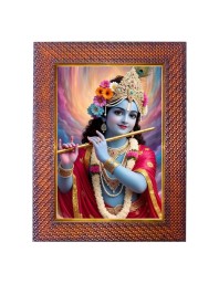 Lord Vishnu Photo Frame Religious Wall & Table Decor Frame | Lord Vishnu Spiritual Photo Frame For Home, Temple & Office | Decorative Hindu God & Goddess Frame (Pack Of 1) (F17988)