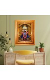 Divine Krishna Golden Designer Photo Frame | 16x20 Inch Religious Wall Hanging Frame For Home, Office Decoration and Spiritual Gift Item (M5)