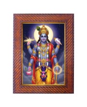 Lord Krishna Photo Frame 21X25 Inch Religious Wall & Table Decor Frame | Lord Krishna Spiritual Photo Frame For Home, Temple & Office | Decorative Hindu God & Goddess Frame (Pack Of 1) (F18004)