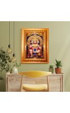 Panchamukhi Hanuman Golden Designer Photo Frame | 16x20 Inch Religious Wall Hanging Frame For Home & Office Decoration | Hindu Deity Spiritual Gift Item