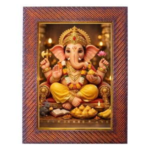 Lord Ganesha Photo Frame 19X23 Inch Religious Wall & Table Decor Frame | Lord Ganesha Spiritual Photo Frame For Home, Temple & Office | Decorative Hindu God & Goddess Frame (Pack Of 1) (F18053) Lord Ganesha Photo Frame 19X23 Inch Religious Wall & Table Decor Frame | Lord Ganesha Spiritual Photo Frame For Home, Temple & Office | Decorative Hindu God & Goddess Frame (Pack Of 1) (F18053)