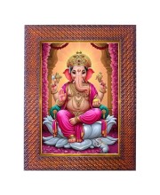 Lord Krishna Photo Frame 19X23 Inch Religious Wall & Table Decor Frame | Lord Krishna Spiritual Photo Frame For Home, Temple & Office | Decorative Hindu God & Goddess Frame (Pack Of 1) (F18034)
